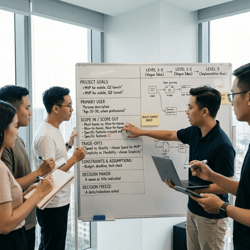 Cách đưa một ý tưởng phần mềm lên Level 3 chỉ trong một buổi làm rõ