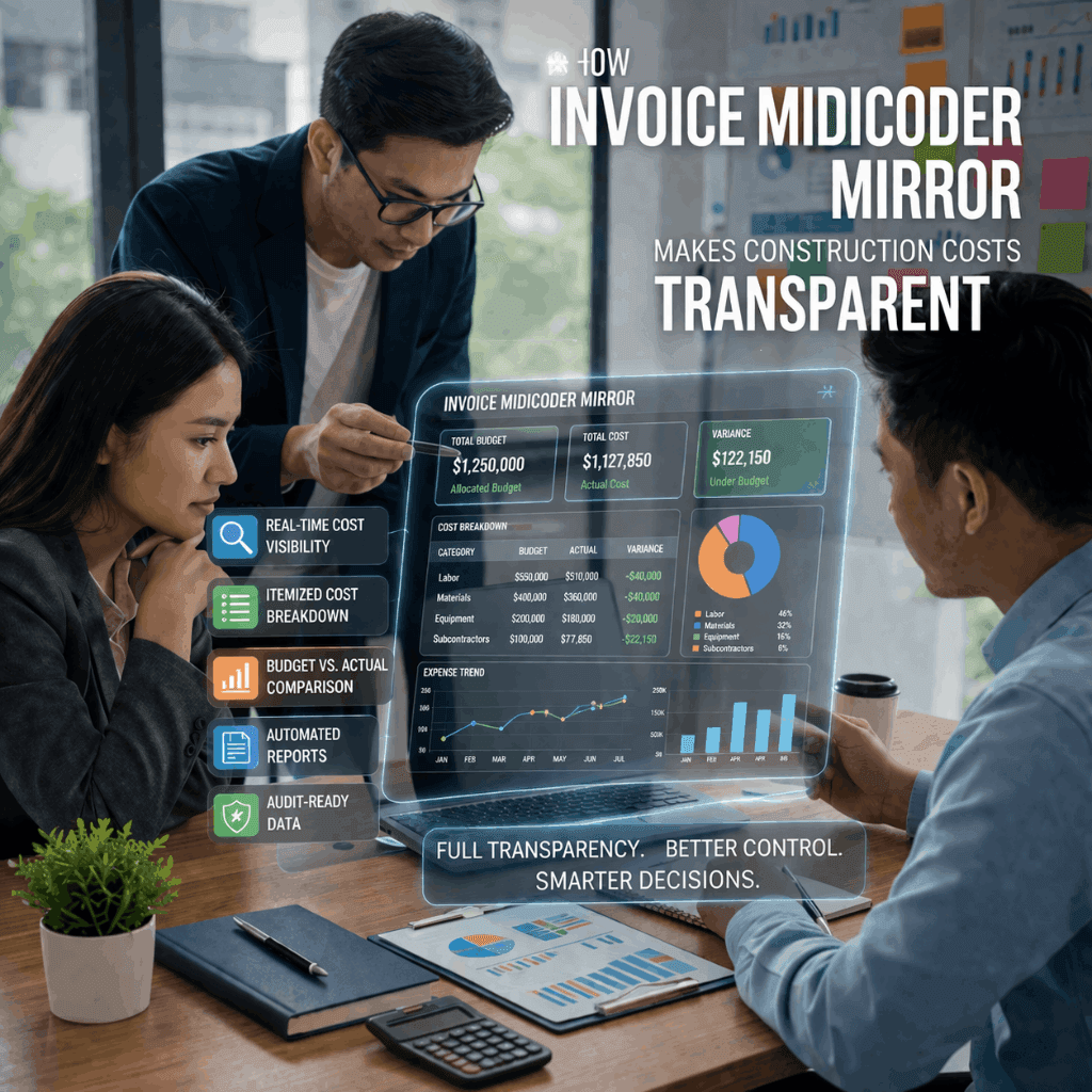 Invoice Midicoder mirror giúp minh bạch chi phí thi công như thế nào?