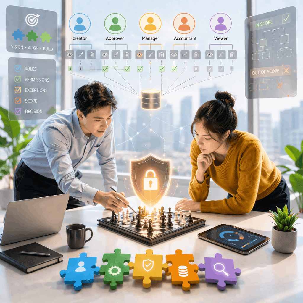 Cách chốt user role và quyền hạn trước khi thi công phần mềm