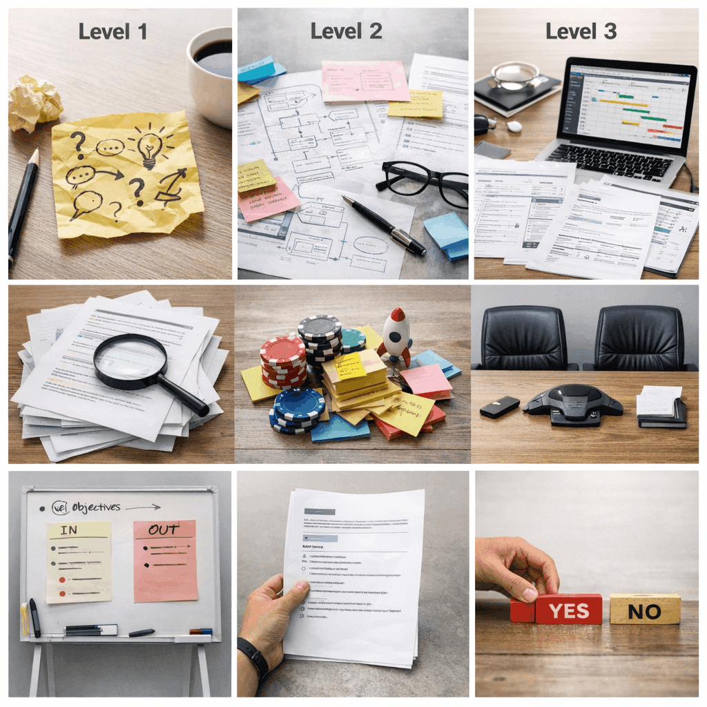 Level 1, Level 2, Level 3 là gì và vì sao nhiều dự án chết ở Level 2